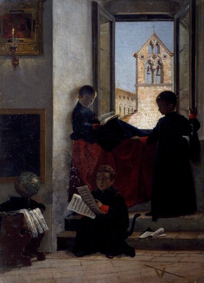 Altarpojke (olja på duk) av Marco di Gregorio