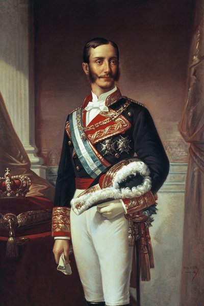 Porträtt av Alfonso XII (Madrid av Marcos Giraldez de Acosta