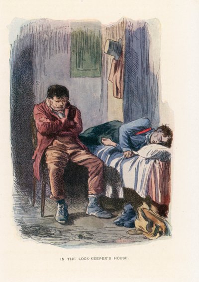 Illustration till Our Mutual Friend (färglitografi) av Marcus (after) Stone