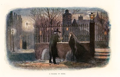 Illustration till Our Mutual Friend (färglitografi) av Marcus (after) Stone