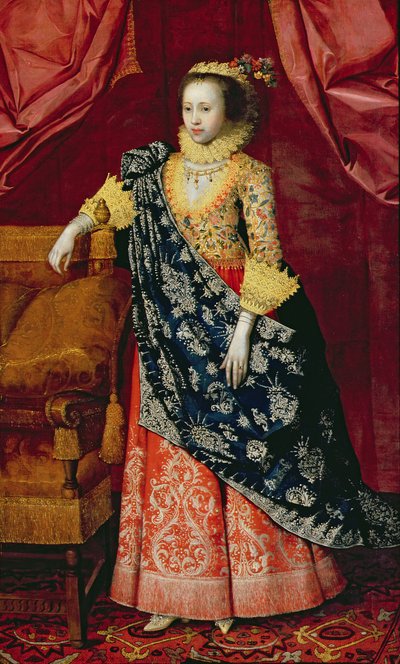 Porträtt av en dam, här kallad Arabella Stuart (olja på duk) av Marcus (attr. to) Gheeraerts