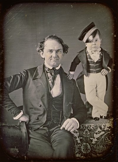 P.T. Barnum och general Tom Thumb av Marcus Aurelius Root