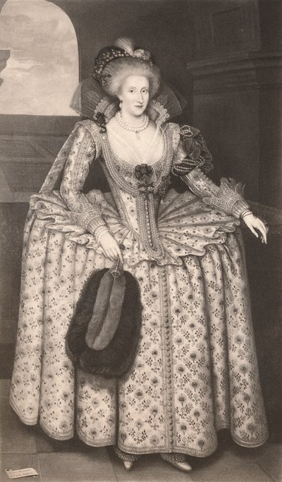 Drottning Anne av Danmark, 1611-1614, 1904 av Marcus Garret Gheeraerts the Younger