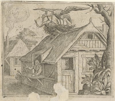 Fabel om storkar och deras religion av Marcus Gheeraerts (I) (attributed to)