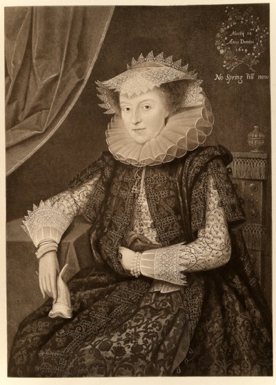 Mary Sidney, grevinna av Pembroke, från James I och VI, tryckt av Manzi Joyant & Co. Paris, 1904 (kollotyp) av Marcus Gheeraerts