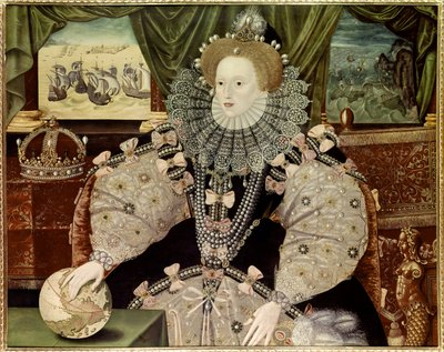 Porträtt av drottning Elizabeth I av England, känt som Armada-porträttet, ca 1588 (olja på pannå) av Marcus Gheeraerts