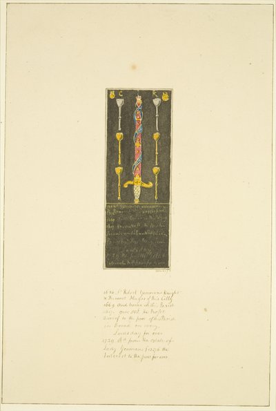 Styrelsen placerades tidigare mot North Wall of St Mary Redcliffe till minne av Sir Robert Yeomans gåva till församlingen (Robert Yeamans) (penna och akvarell på papper) av Marcus H. Homes