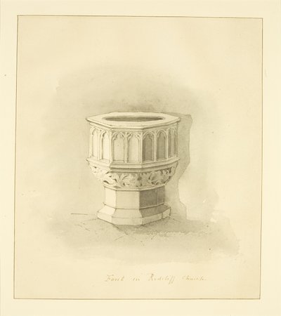 Typsnitt i Redcliffe Church (penna och akvarell på papper) av Marcus H. Homes