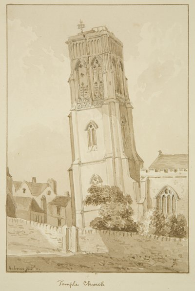 Temple Church (penna och akvarell på papper) av Marcus H. Homes