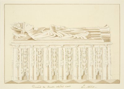 Tomb of Abbot Knowles, i Bristol Cathedral (penna och akvarell på papper) av Marcus H. Homes