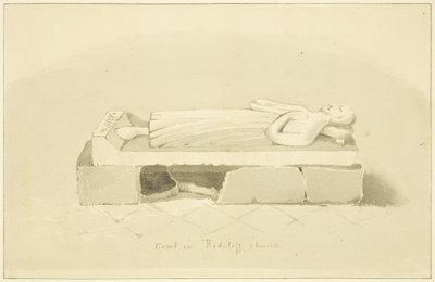 Tomb of Sir John Lamington i St Mary Redcliffe (penna och akvarell på papper) av Marcus H. Homes