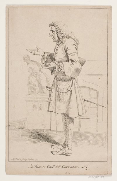 "Karikatyrernas berömda Cavre". Porträtt av Pier Leone Ghezzi (1674-1755) av Marcus Tuscher