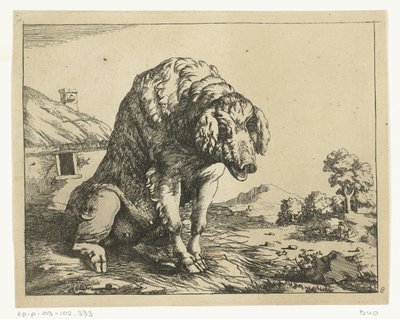 Suggan sitter på bakbenen Predators and Boars (serietitel) av Marcus de Bye