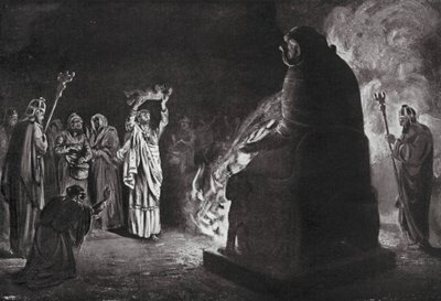 Ett feniciskt offer till Moloch (litografi) av Margaret (after) Dovaston