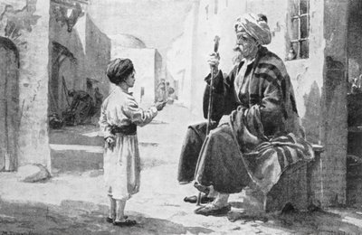 Firdausi hör sina egna verser upprepas för honom (litografi) av Margaret (after) Dovaston