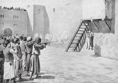 Avrättningen av Bab 1850 (litografi) av Margaret (after) Dovaston