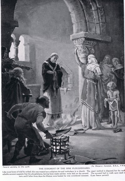 The Judgement of Nine Ploughshares, illustration från "Hutchinson
