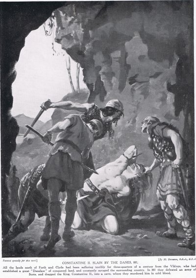 Contantine II dödad av danerna AD881 av Margaret Dovaston