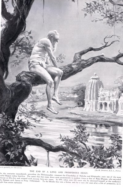 The End of a Long and Prosperous Reign, illustration från "Hutchinsons History of the Nations", ca 1910 (litografi) av Margaret Dovaston