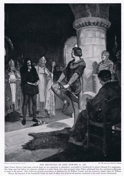 Avsättandet av kung Edwrad II AD1327 av Margaret Dovaston