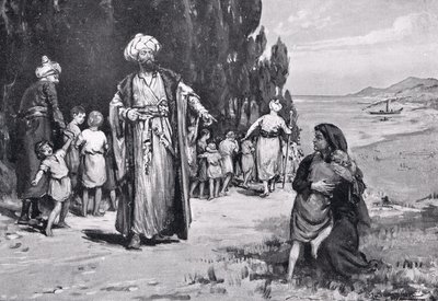 Barnens hyllning till turkarna, illustration från "Hutchinson