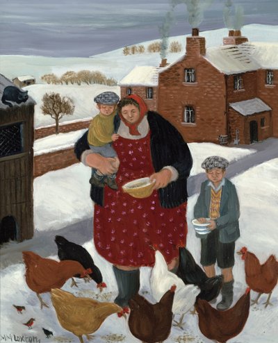 Bakgård på vintern av Margaret Loxton