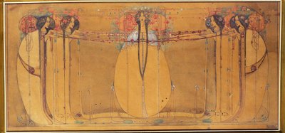 May Queen, Cartoon for Panel for Ingram Street Tearooms, c.1900 (akvarell på papper) av Margaret Macdonald