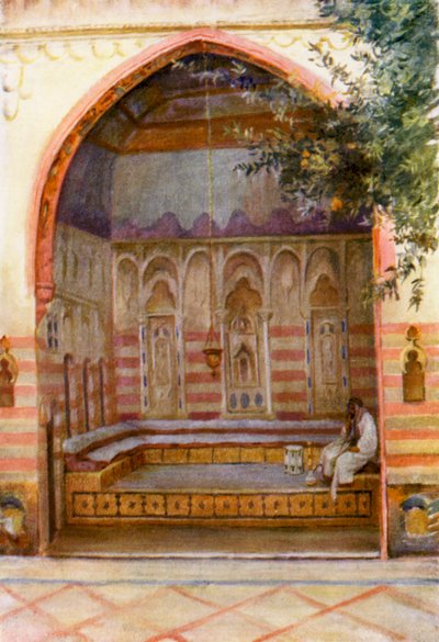 A Damascene Interior (färglitografi) av Margaret Thomas