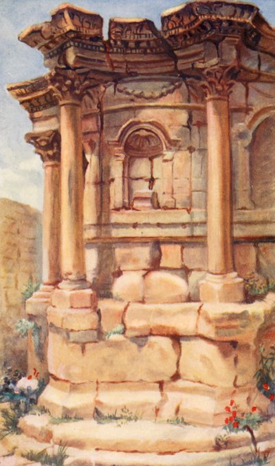 Venustemplet, Baalbek (färglitografi) av Margaret Thomas