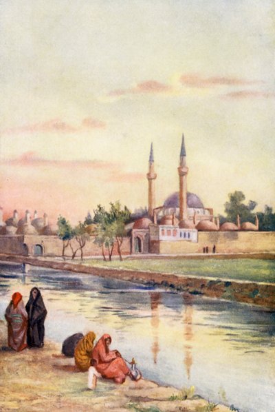 The Tekkiyeh, Damaskus (färglitografi) av Margaret Thomas