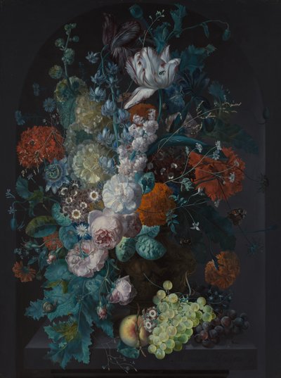 En vas med blommor, 1716. av Margareta Haverman