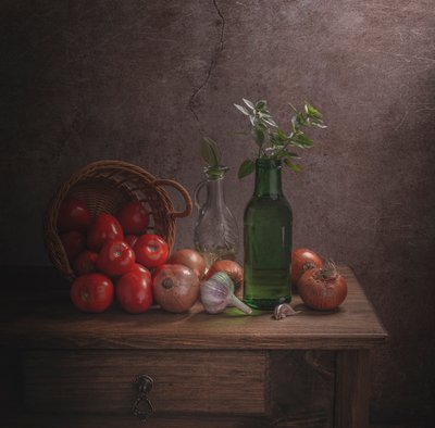 Ingredienser till ett rustikt kök av Margareth Perfoncio
