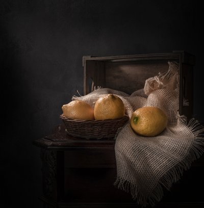 Rustikt citronstilleben av Margareth Perfoncio