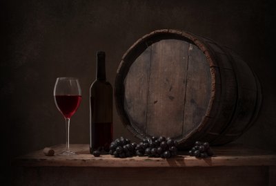 Rustikt stilleben med vin av Margareth Perfoncio