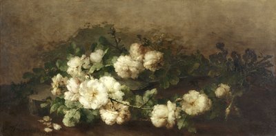 Stilleben med gitarr och rosor av Margaretha Roosenboom