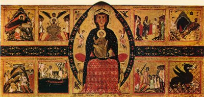 The Virgin and Child Enthroned, med berättande scener, c1263, 1911 av Margarito d