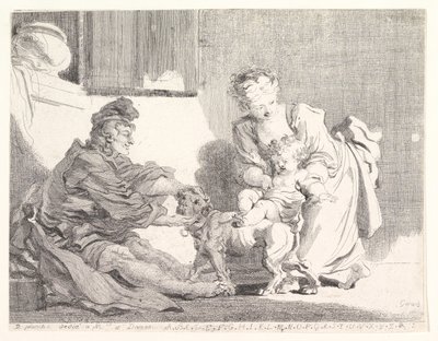 Barnet och bulldoggen, 1778. av Marguerite Gerard