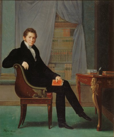 Porträtt av Jacques-François Ancelot 1794-1854, 1819. av Marguerite Louise Virginie Ancelot