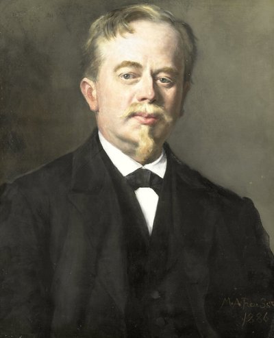 Porträtt av Augustus Allebé (1838-1927) av Maria Alexandrina Reuss (prinses van Saxen Weimar Eisenbach)