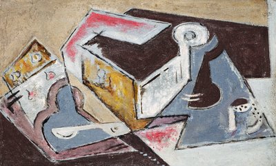 kubistisk sammansättning; Komposition Cubiste, ca 1918 (olja på duk) av Maria Blanchard