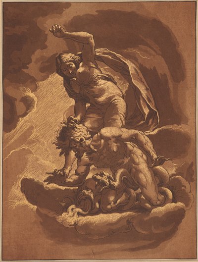 Sanningens triumf över avund av Maria Catharina Prestel after Jacopo Ligozzi