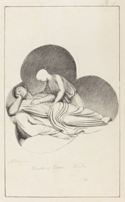 Isaacs död, från Wells Cathedral av Maria Denman after John Flaxman