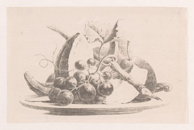 Frukt på en tallrik av Maria Geertruida de Goeje Barbiers (attributed to)