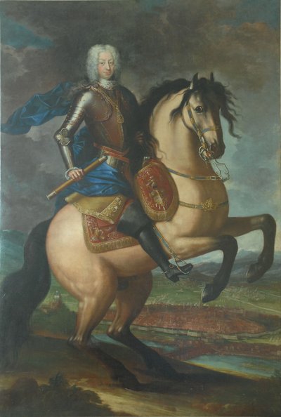 Ridsporträtt av Carlo Emanuele III av Maria Giovanna Clementi