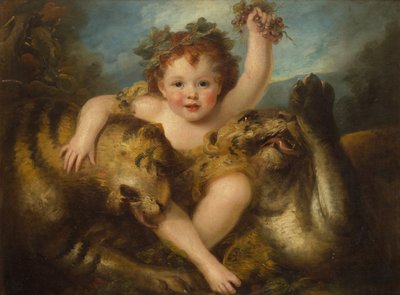 Porträtt av Hon. George Lamb, som spädbarnet Bacchus (olja på duk) av Maria Hadfield Cosway