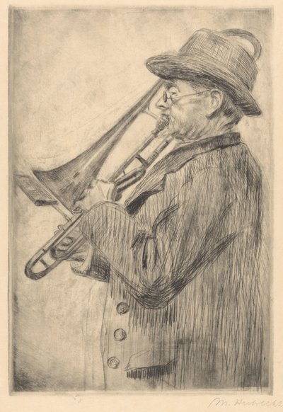 Trombonist av Maria Hubrecht (signed by artist)