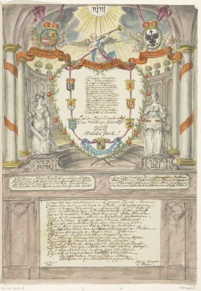 Vers för prinsessan Wilhelmina på prins William V:s fyrtioårsdag, 1788 av Maria Margaretha la Fargue