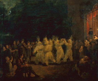 The Harvest Dance på Rosanna Co Wicklow (olja) av Maria Spilsbury