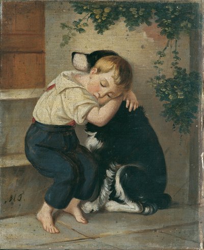 pojke med hund av Maria Theresia