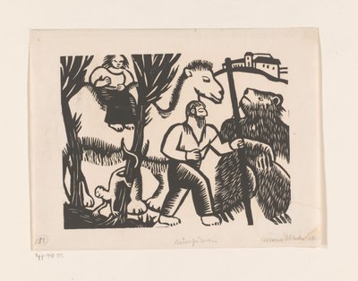 Bärenführer (originaltitel på objekt) av Maria Uhden (signed by artist)